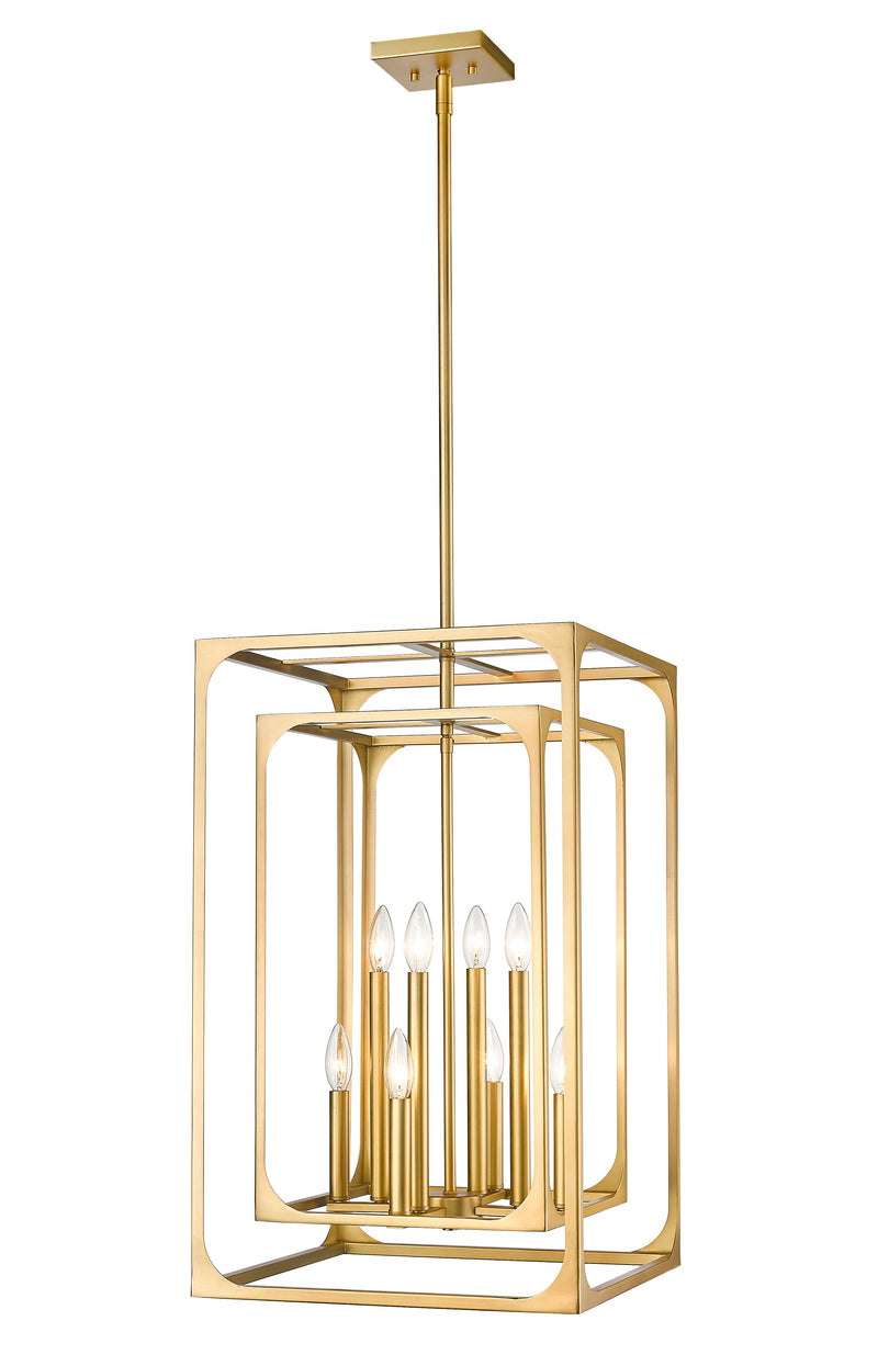 Easton 8 Light 16.5" Chandelier in Rubbed Brass