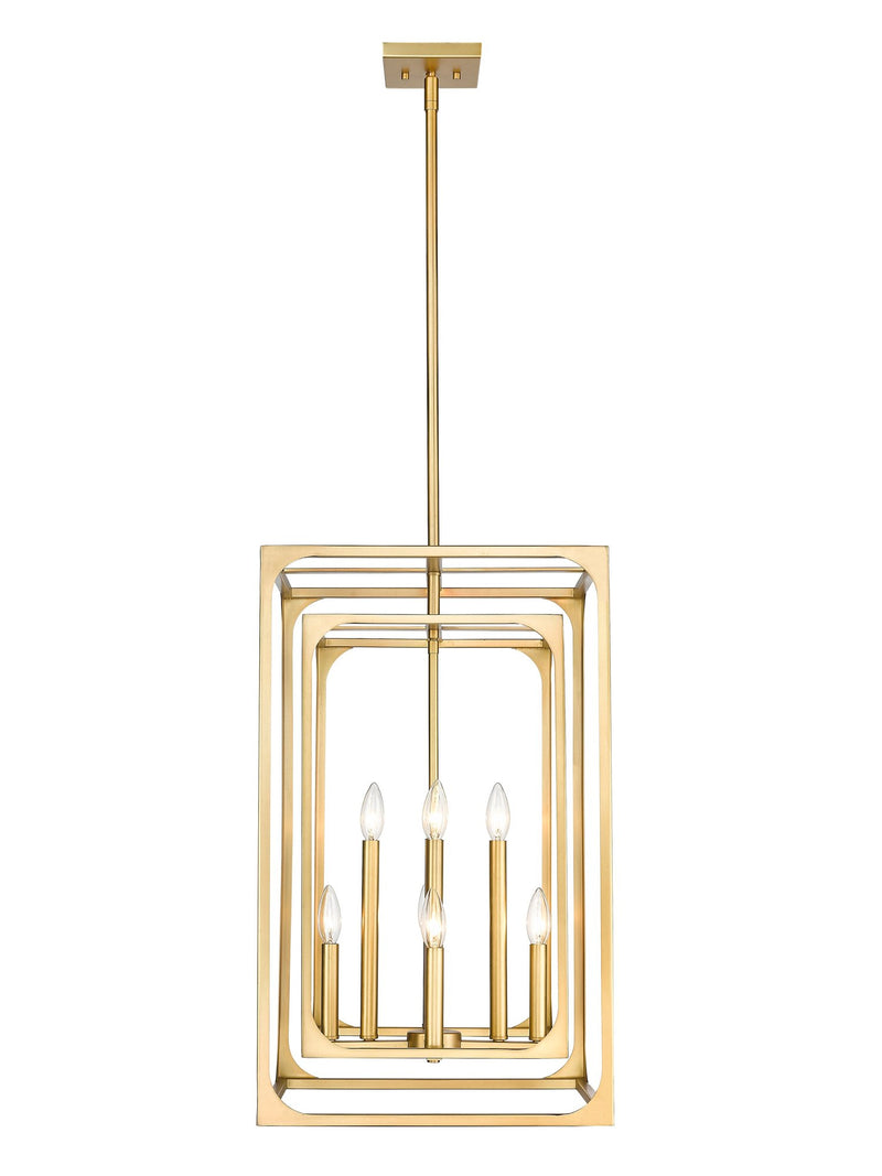 Easton 8 Light 16.5" Chandelier in Rubbed Brass