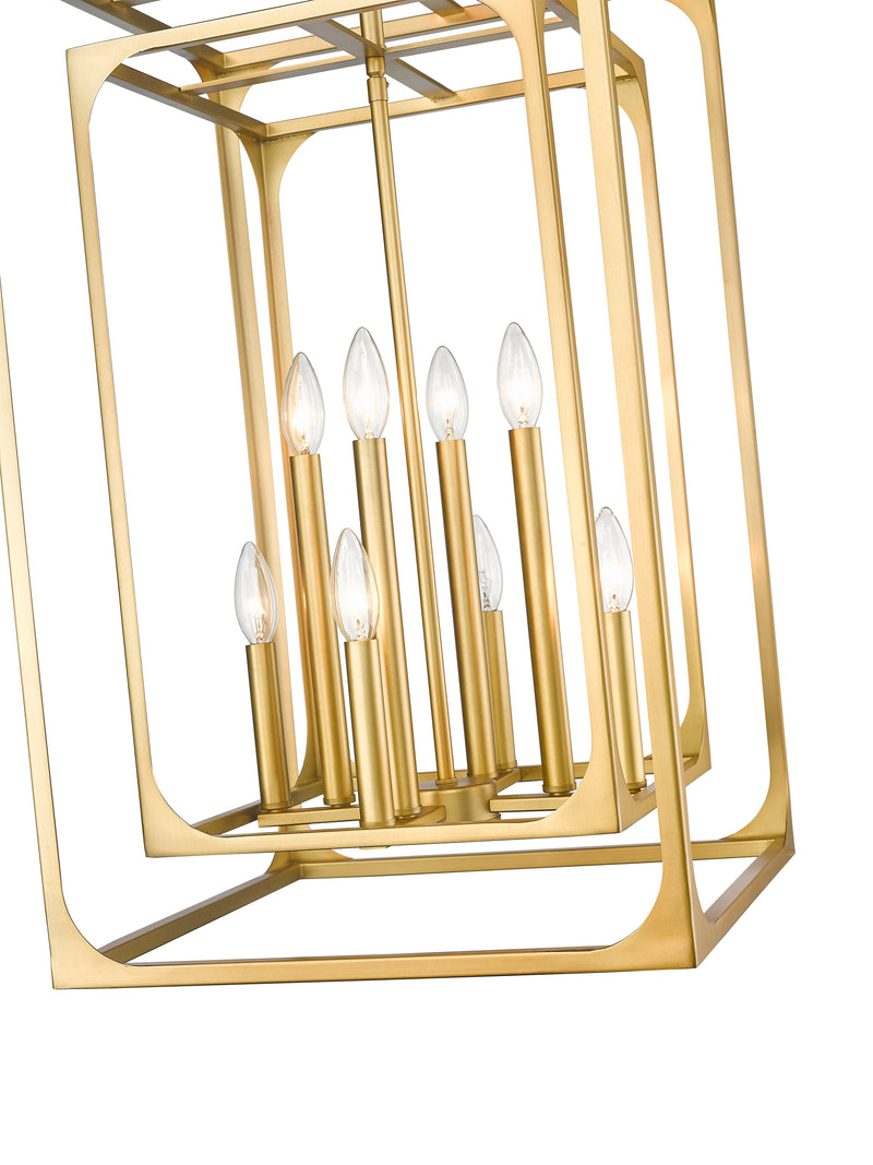 Easton 8 Light 16.5" Chandelier in Rubbed Brass