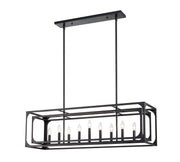 Easton 9 Light 44" Linear Pendant in Matte Black