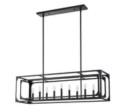 Easton 9 Light 44" Linear Pendant in Matte Black