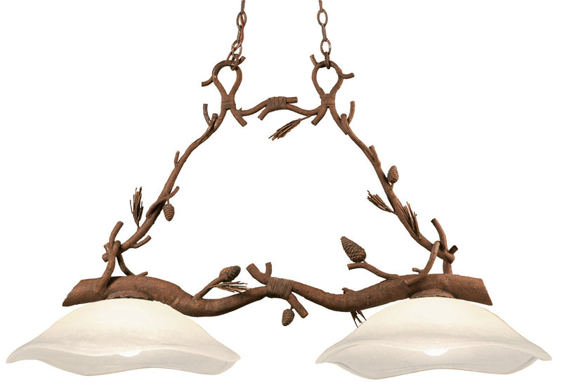 Ponderosa 2-Light Linear Chandelier in Ponderosa