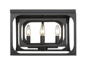 Easton 4 Light 15" Flush Mount in Matte Black