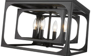 Easton 4 Light 15" Flush Mount in Matte Black