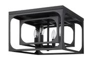 Easton 4 Light 15" Flush Mount in Matte Black
