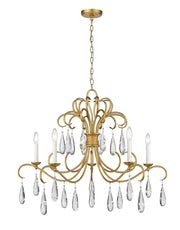 Amara 5 Light 38" Chandelier in Gilded Gold