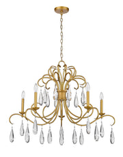 Amara 5 Light 38" Chandelier in Gilded Gold
