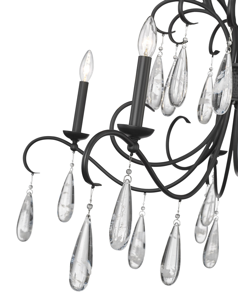 Amara 5 Light 38" Chandelier in Matte Black