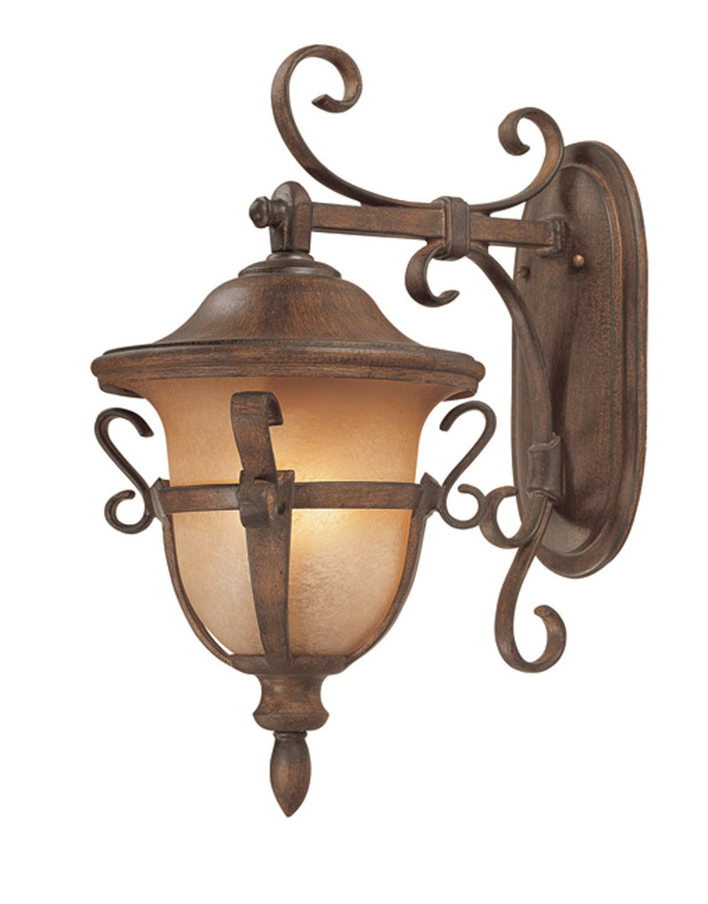 Tudor 3-Light Outdoor Wall Lantern in Walnut