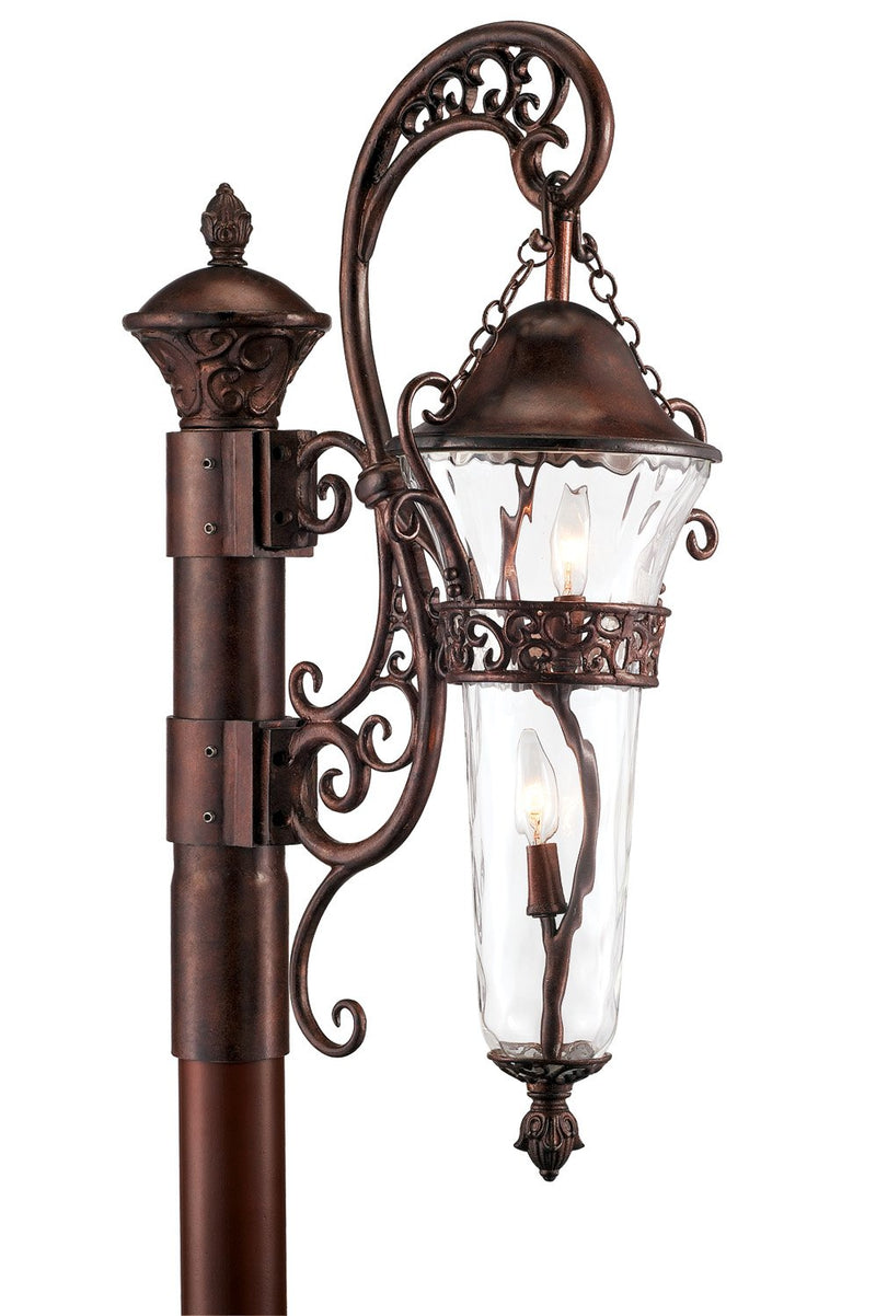Anastasia 2-Light Outdoor Post Light in Burnished Bronze