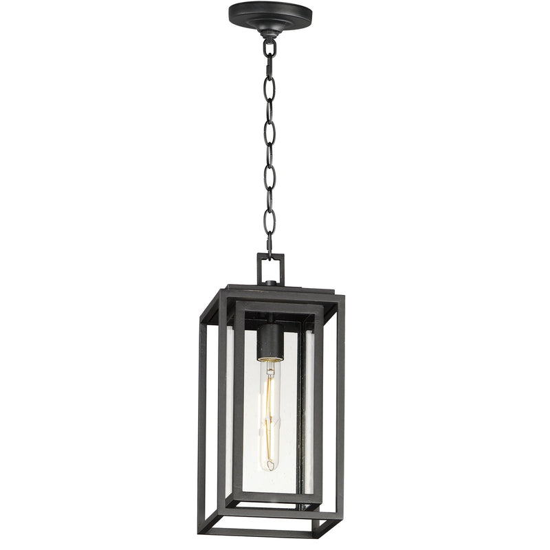 Cabana 1 Light Outdoor Pendant in Black