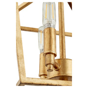 Gabriel 3 Light Semi-Flush Mount in Gold Leaf