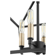 Gabriel 4 Light 13" Semi-Flush Mount in Textured Black