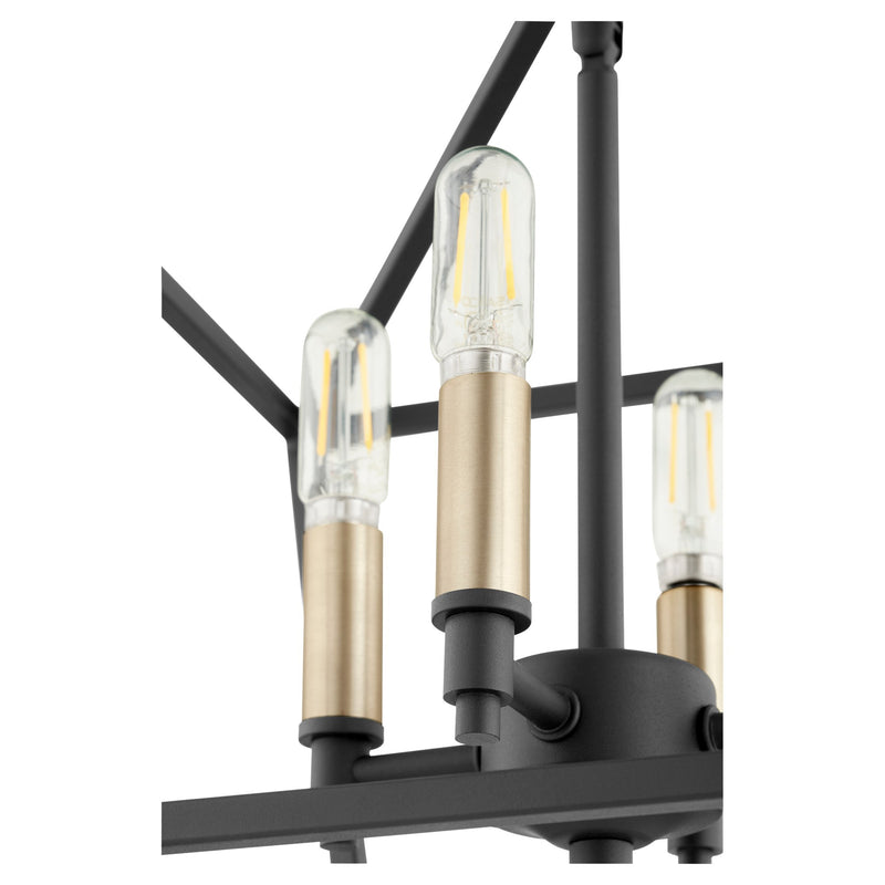 Gabriel 4 Light 13" Semi-Flush Mount in Textured Black