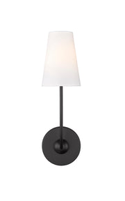 Shannon 1 Light 5.25" Wall Sconce in Matte Black