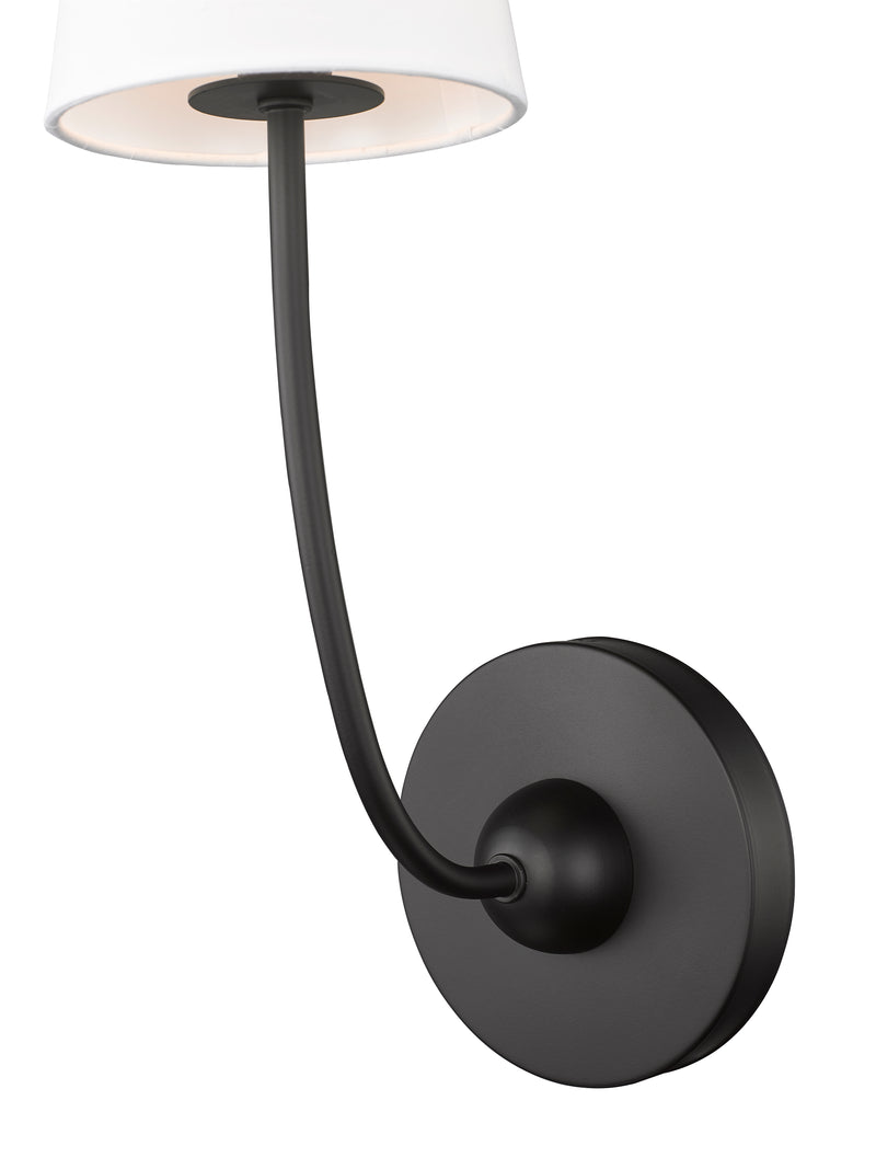 Shannon 1 Light 5.25" Wall Sconce in Matte Black