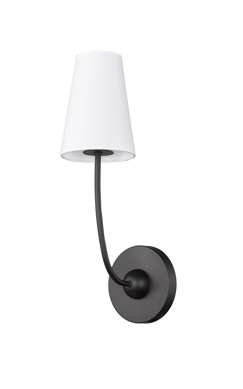 Shannon 1 Light 5.25" Wall Sconce in Matte Black