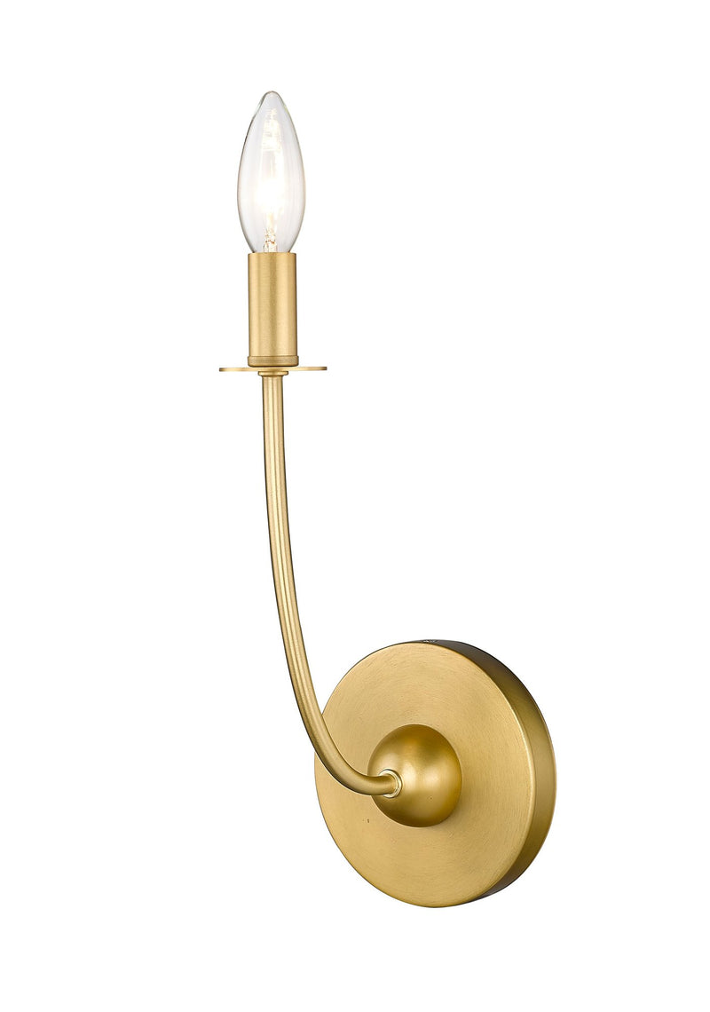 Shannon 1 Light 5.25" Wall Sconce in Rubbed Brass