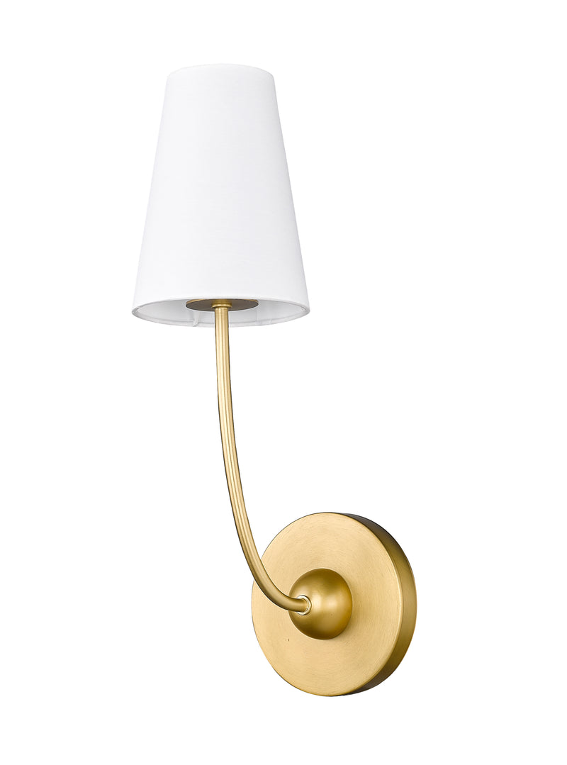 Shannon 1 Light 5.25" Wall Sconce in Rubbed Brass