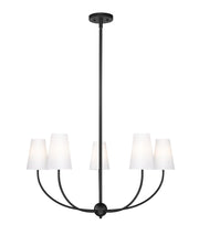Shannon 5 Light 32" Chandelier in Matte Black