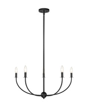 Shannon 5 Light 32" Chandelier in Matte Black