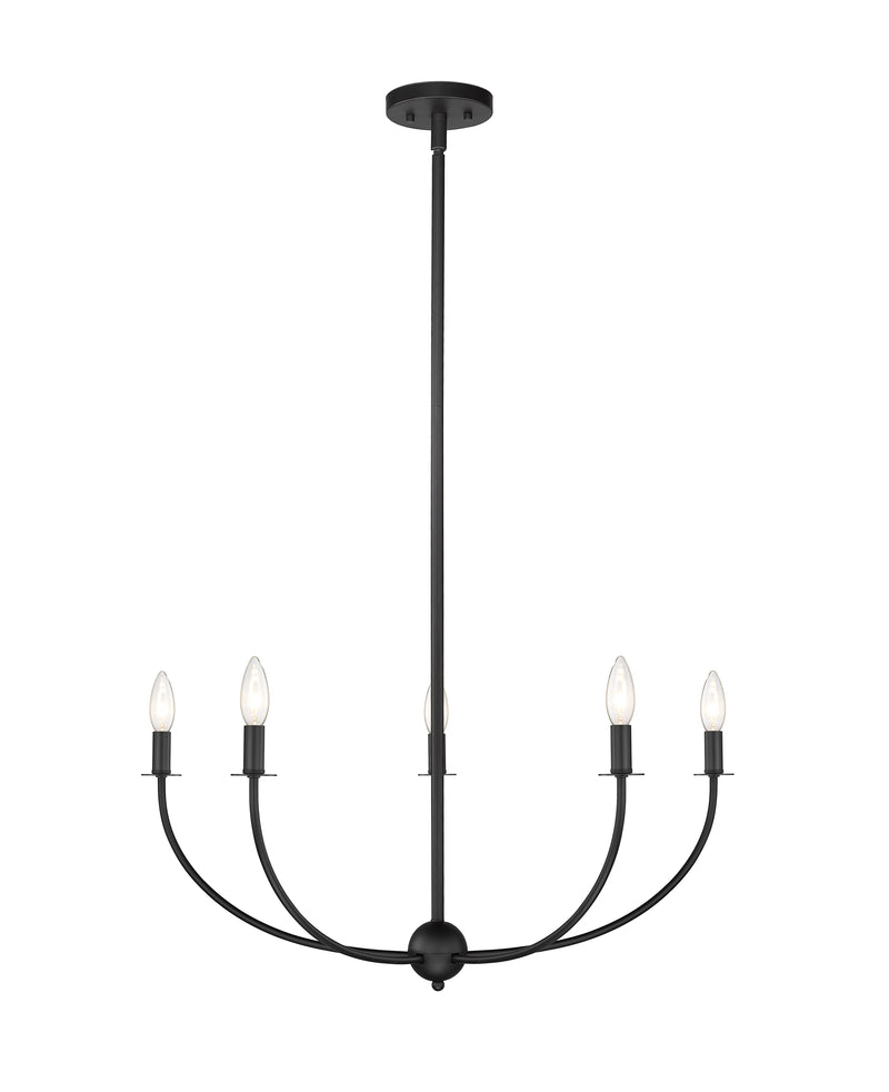 Shannon 5 Light 32" Chandelier in Matte Black