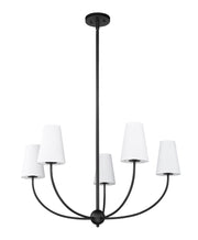 Shannon 5 Light 32" Chandelier in Matte Black