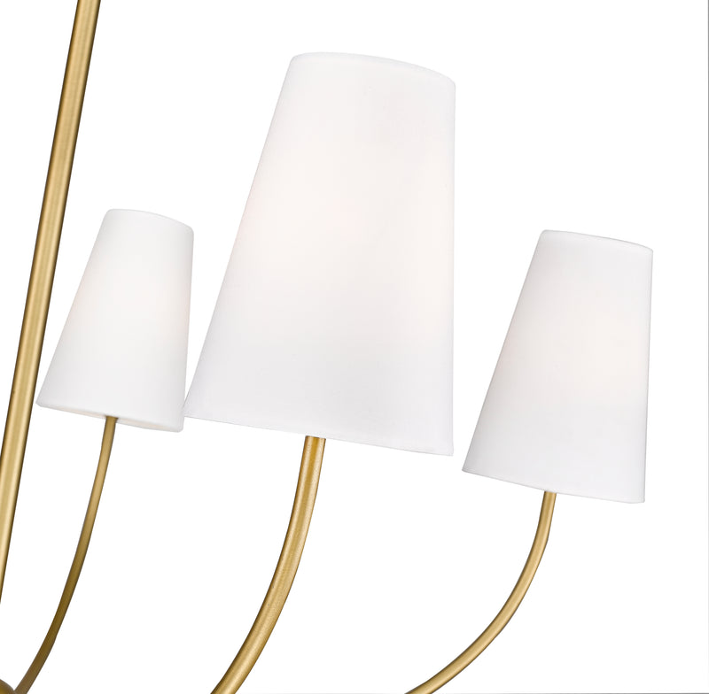 Shannon 5 Light 32" Chandelier in Rubbed Brass
