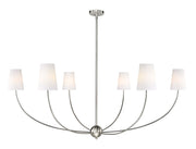 Shannon 6 Light 62" Chandelier in Brushed Nickel