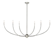 Shannon 6 Light 62" Chandelier in Brushed Nickel