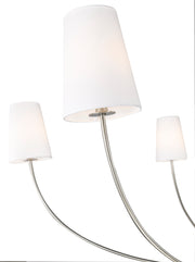 Shannon 6 Light 62" Chandelier in Brushed Nickel