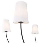 Shannon 6 Light 62" Chandelier in Matte Black