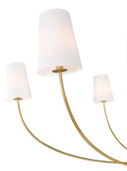 Shannon 6 Light 62" Chandelier in Rubbed Brass