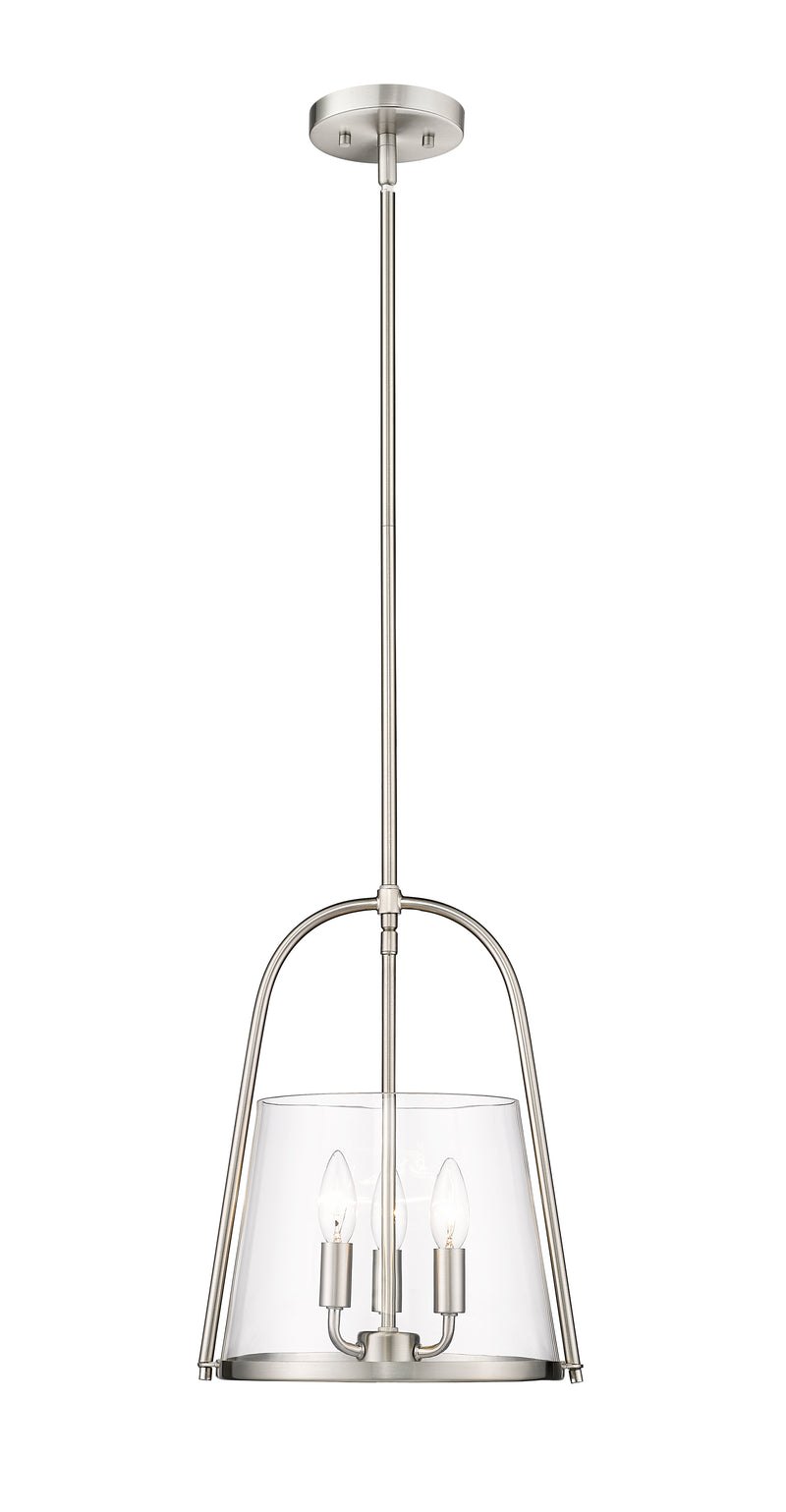 Archis 3 Light 12" Pendant in Brushed Nickel