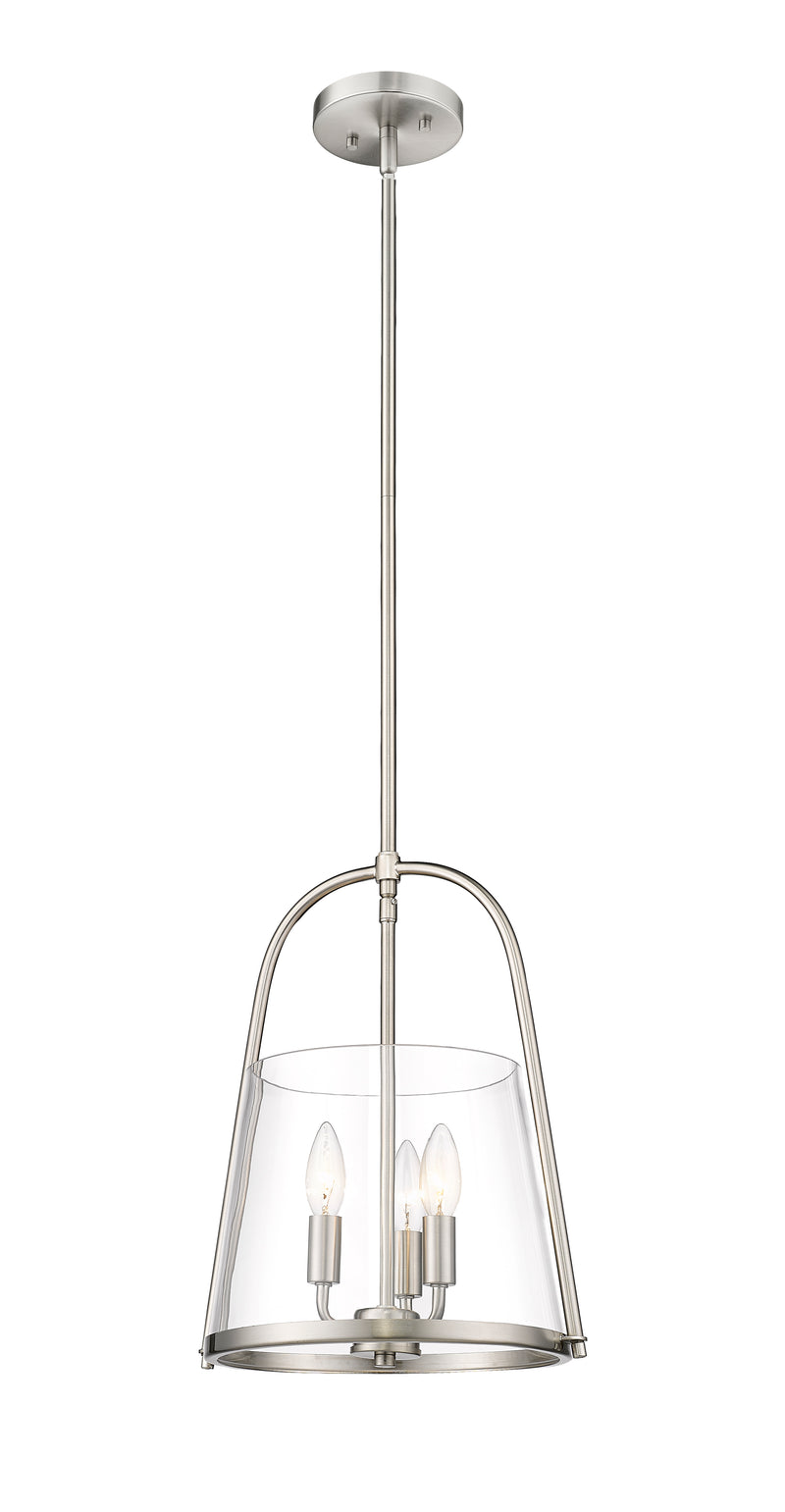 Archis 3 Light 12" Pendant in Brushed Nickel