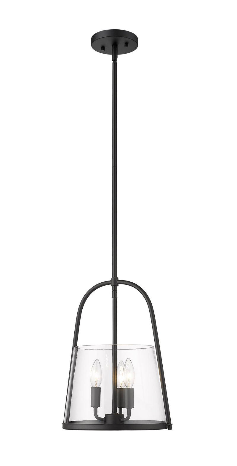 Archis 3 Light 12" Pendant in Matte Black