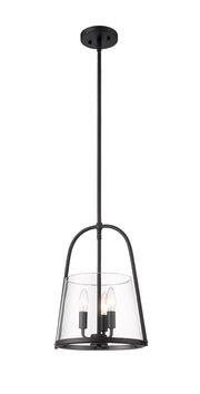 Archis 3 Light 12" Pendant in Matte Black
