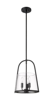 Archis 3 Light 12" Pendant in Matte Black