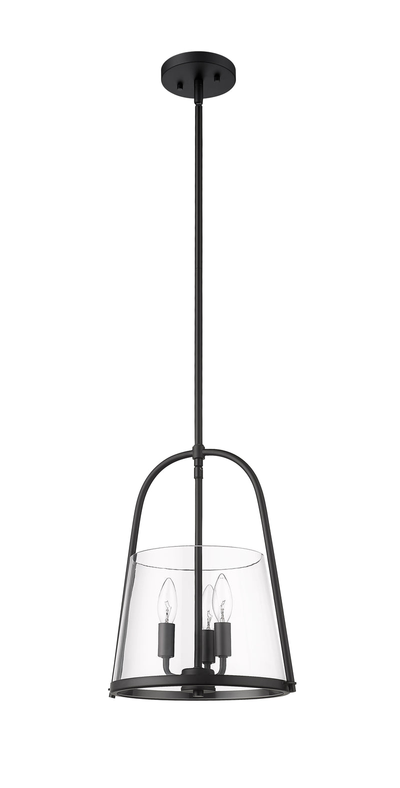Archis 3 Light 12" Pendant in Matte Black