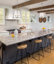 Archis 5 Light 18" Pendant in Brushed Nickel in a room setting