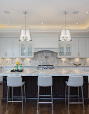 Archis 5 Light 18" Pendant in Brushed Nickel in a room setting