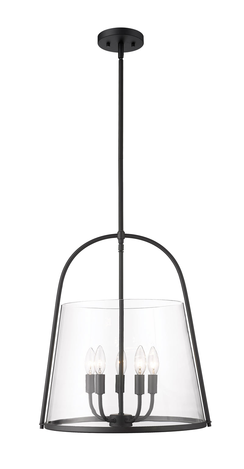 Archis 5 Light 18" Pendant in Matte Black