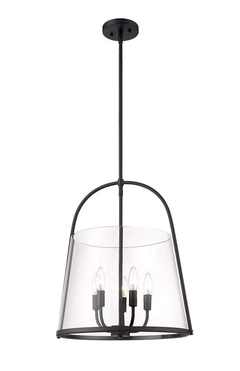 Archis 5 Light 18" Pendant in Matte Black