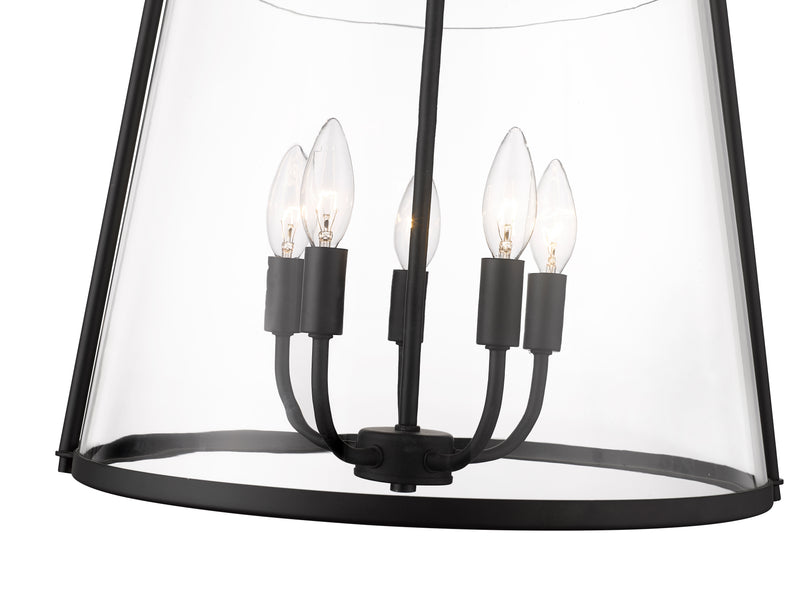 Archis 5 Light 18" Pendant in Matte Black