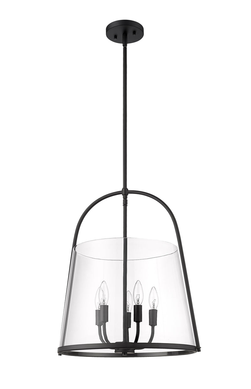 Archis 5 Light 18" Pendant in Matte Black