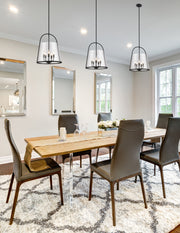 Archis 5 Light 18" Pendant in Matte Black in a room setting