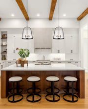 Archis 5 Light 18" Pendant in Matte Black in a room setting