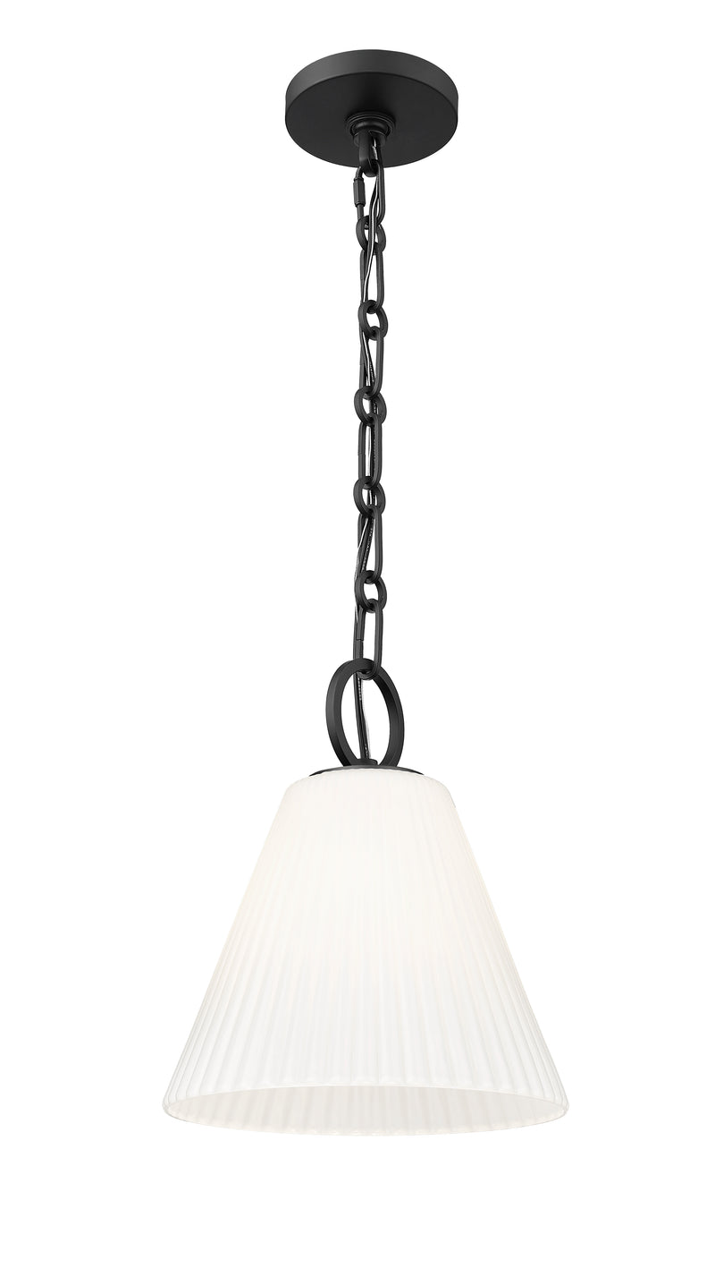 Alaric 1 Light 10" Pendant in Matte Black