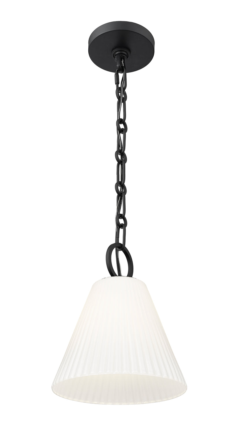 Alaric 1 Light 10" Pendant in Matte Black