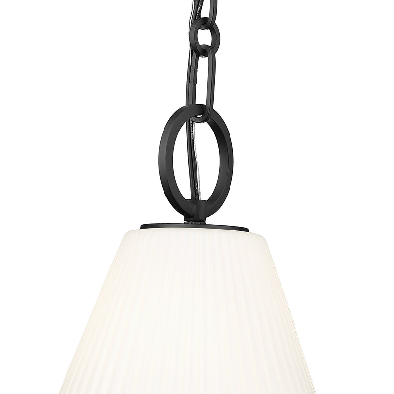 Alaric 1 Light 10" Pendant in Matte Black